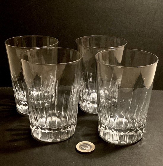 Antique Victorian  hand blown and cut  water glasses or tumblers.