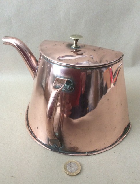 Antique Victorian downhearth half kettle