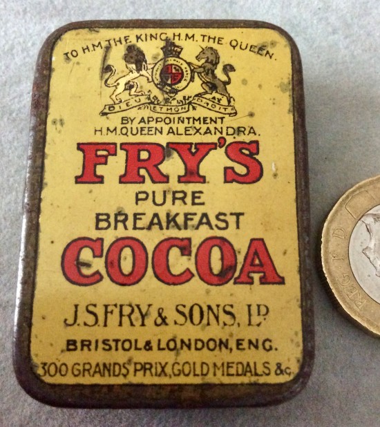 Antique Fry’s Cocoa promotional advertising  Vesta/ match tin C1920