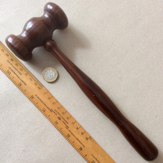 Antique turned Rosewood Auctioneers Gavel