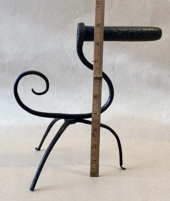 Georgian antique wrought iron ‘monkeys tail’ goffering iron.