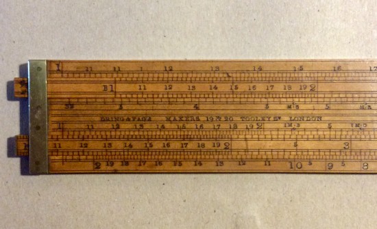 Antique Dring and Fage boxwood Customs and Excise double slide rule.