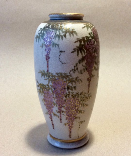 Antique hand painted Japanese Satsuma vase