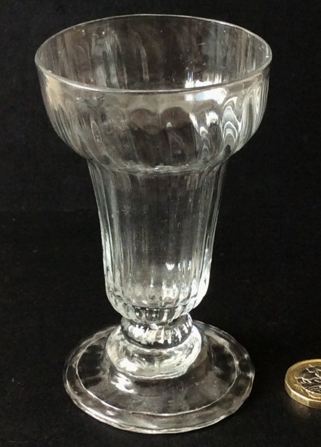 Antique Georgian pan- top jelly glass D & FF.