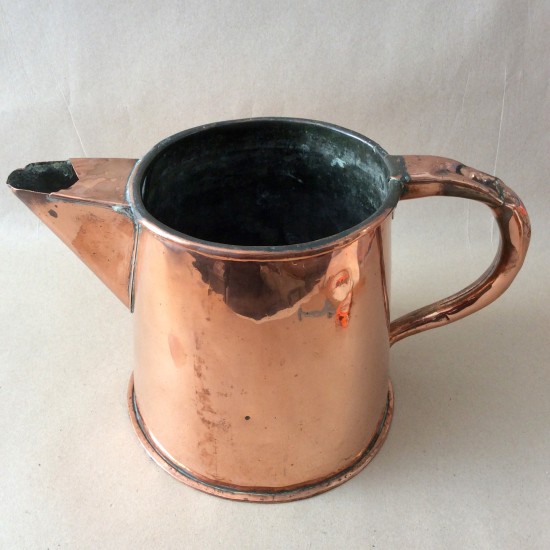 Large Antique copper ale jug