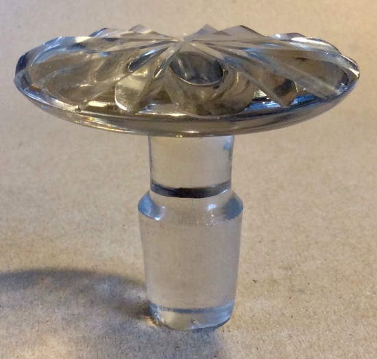 Georgian cut Glass mushroom decanter stopper 