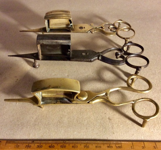 Antique metalware candle stuffers /wick trimmers.
