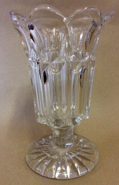 Victorian pressed glass celery vase