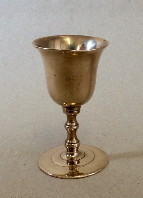 Brass travelling goblet or communion cup