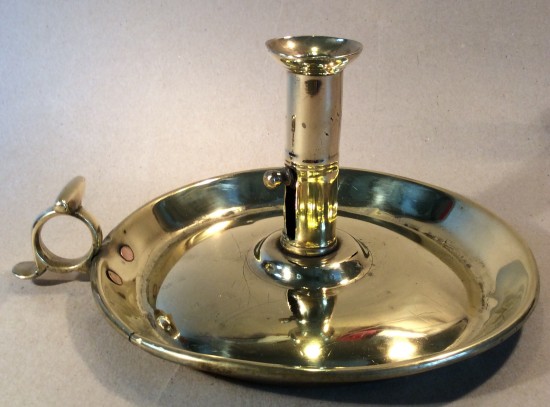 Early 19th century Georgian brass chamberstick 