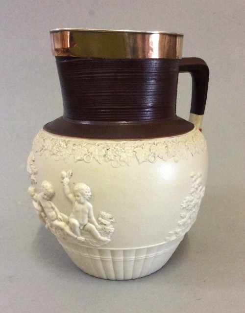 Turner stoneware cherub jug c1800