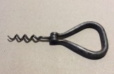 Antique steel pocket folding bow corkscrew