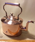 Good antique oval 5pint Victorian copper kettle