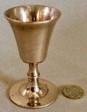 Brass travelling goblet or communion chalice.C 1820