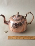Good W. S & S  copper teapot c1900.
