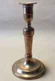 Edward Kendrick brass round based candlestick C1805 marked Patent K
