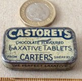 CASTORETS Laxative tablets tin. Made by CARTERS Sheffield.