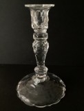 Single 19th century Facet cut glass candlestick in 18th century style.
