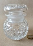 Small cut glass pickle jar