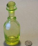 Rare Georgian Uranium glass condiment bottle