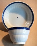 Pearlware teabowl and saucer