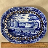 19th Century Reticulated pearlware small platter