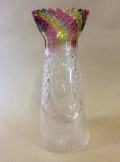 Rainbow cut glass vase C1930