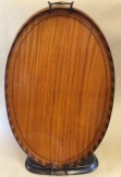 Oval satinwood gallery tray