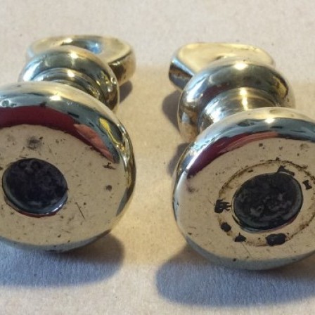 Detail: Two Vintage 8Oz brass bell weights