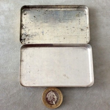 Detail: Vintage Horlicks tablets tin c1940.