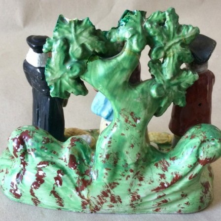 Detail: Victorian Staffs pottery ‘Tithe Pig’ figure group