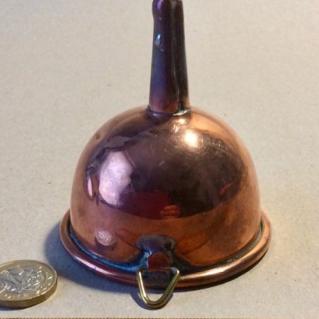 Detail: Antique Victorian copper wine funnel c1870