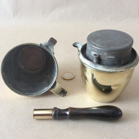 Detail: Antique One Cup coffee percolator 