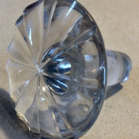 Detail: Georgian cut Glass mushroom decanter stopper 