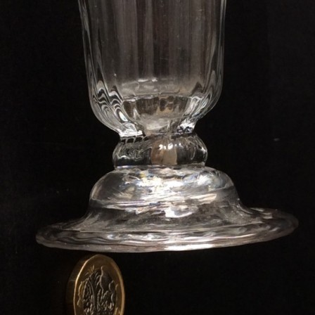 Detail: Antique Georgian pan- top jelly glass D & FF.