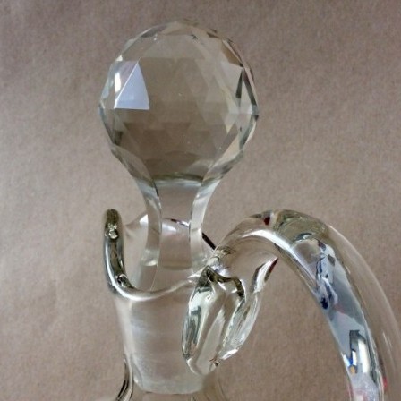 Detail: Antique Victorian cut glass simple claret jug