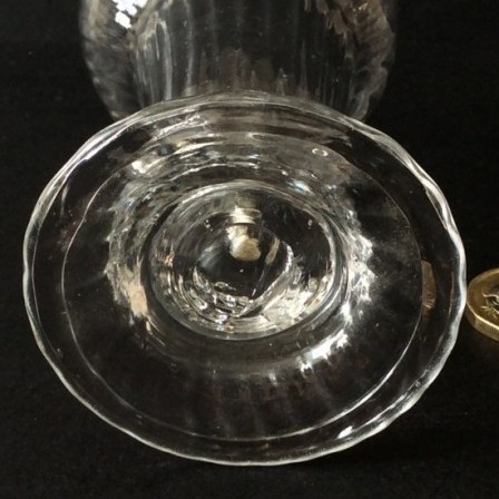 Detail: Antique Georgian pan- top jelly glass D & FF.