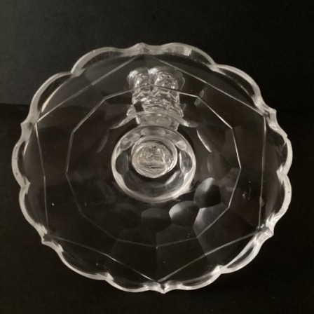 Detail: Antique Victorian cut glass candlestick in 18th century style minor faults.