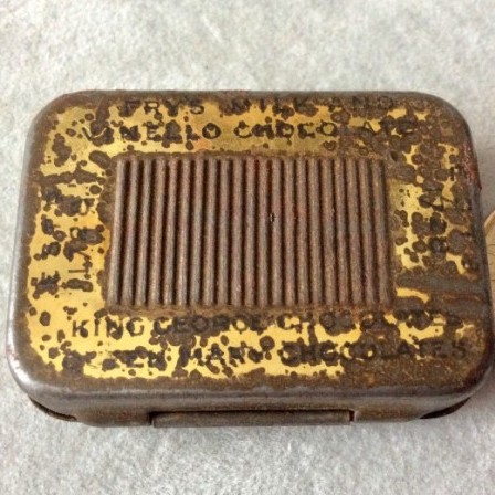 Detail: Antique Fry’s Cocoa promotional advertising  Vesta/ match tin C1920