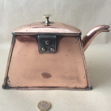 Detail: Antique Victorian downhearth half kettle