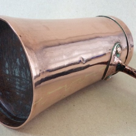 Detail: Georgian copper chocolate pot