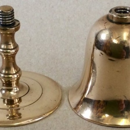 Detail: Brass travelling goblet or communion cup