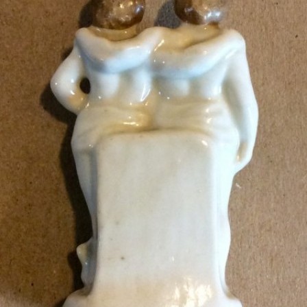 Detail: German porcelain figure of Siamese twins C1860