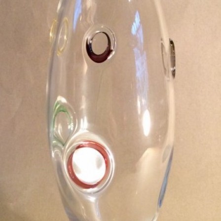 Detail: 'First Glass' art glass vase c2000