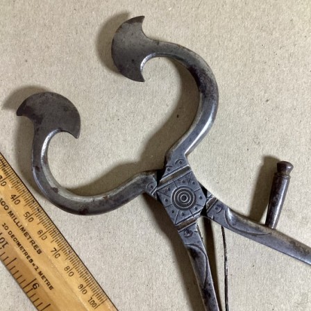 Detail: Antique Georgian sugar cutters/nips 
