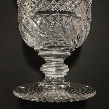 Detail: Antique Regency style cut clear glass celery vase c1900