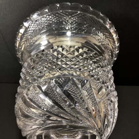 Detail: Antique Regency style cut clear glass celery vase c1900