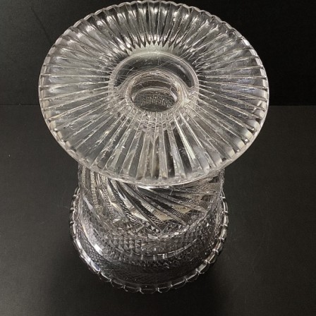 Detail: Antique Regency style cut clear glass celery vase c1900
